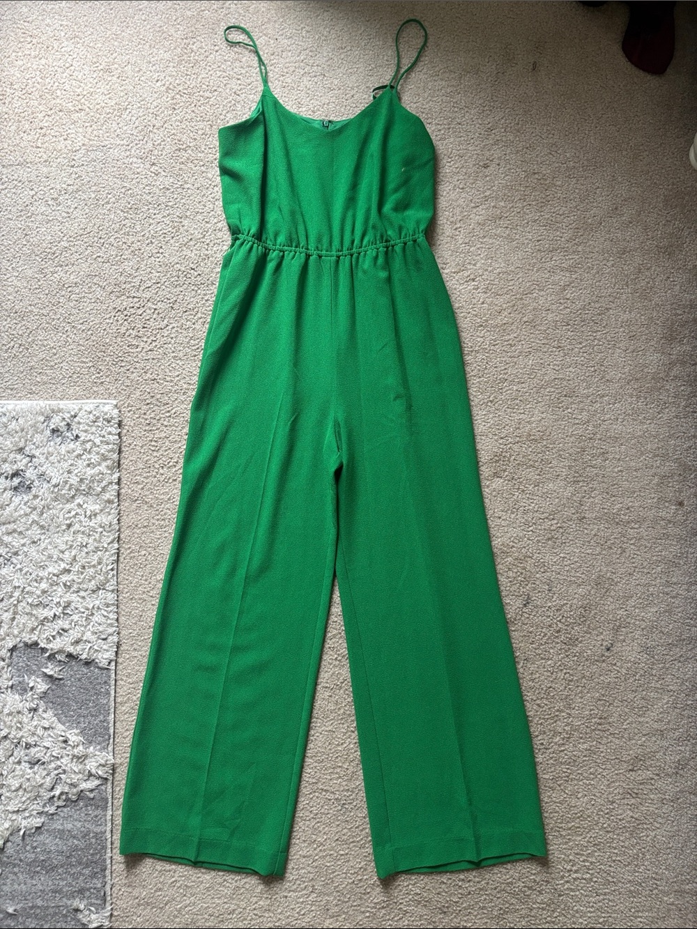 Bar III Emerald Green Spaghetti Strap Jumpsuit